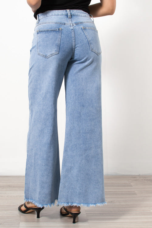 mid rise tzin wide leg me stras - Silla Jo