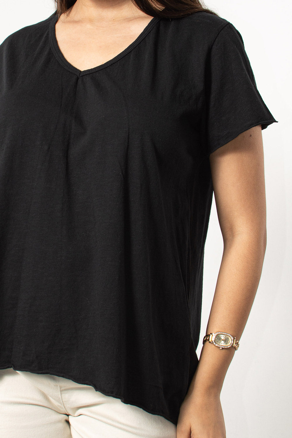 T-Shirt φλάμα βαμβακερό σε μαύρο | Silla Jo