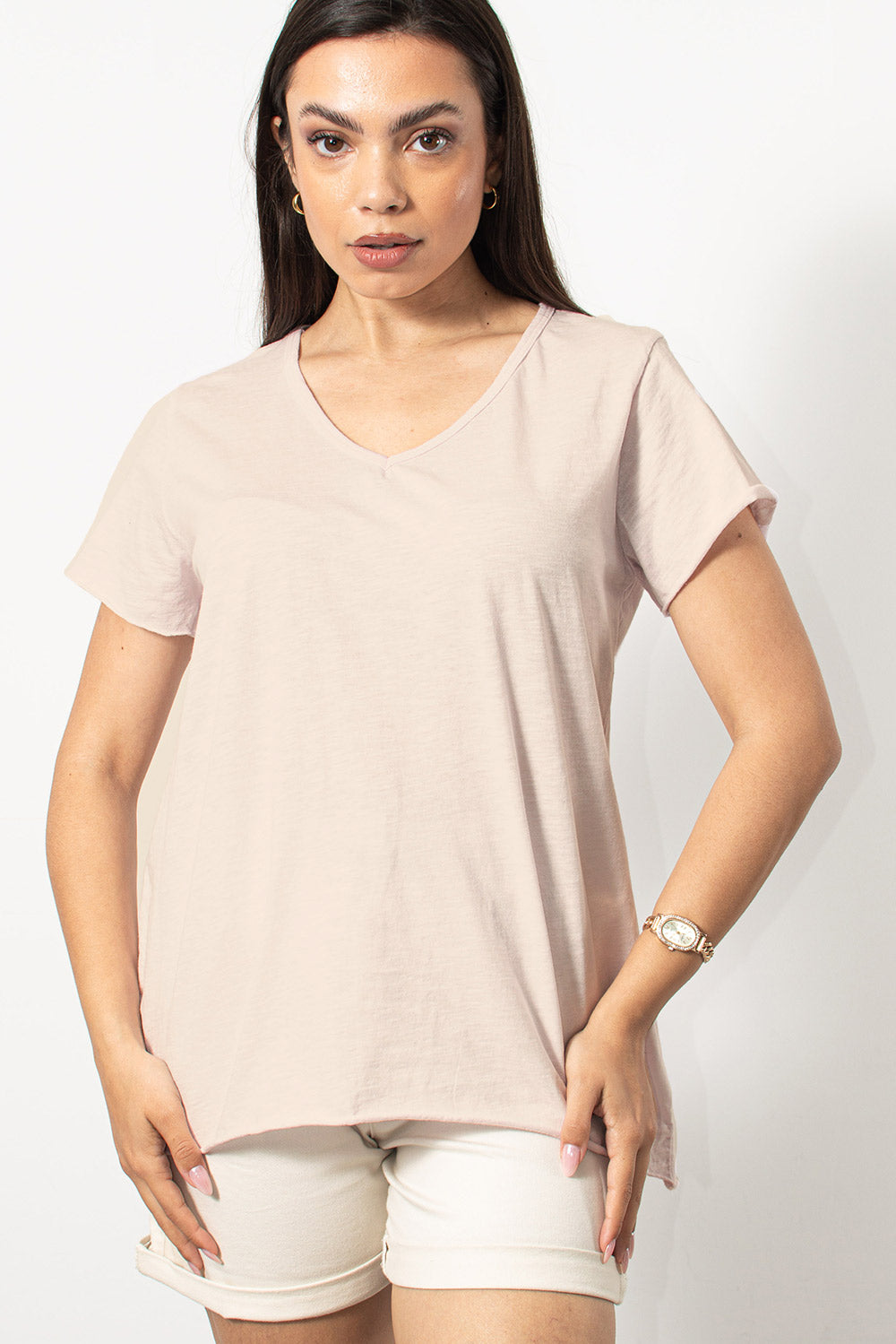T-Shirt φλάμα βαμβακερό σε μπεζ | Silla Jo