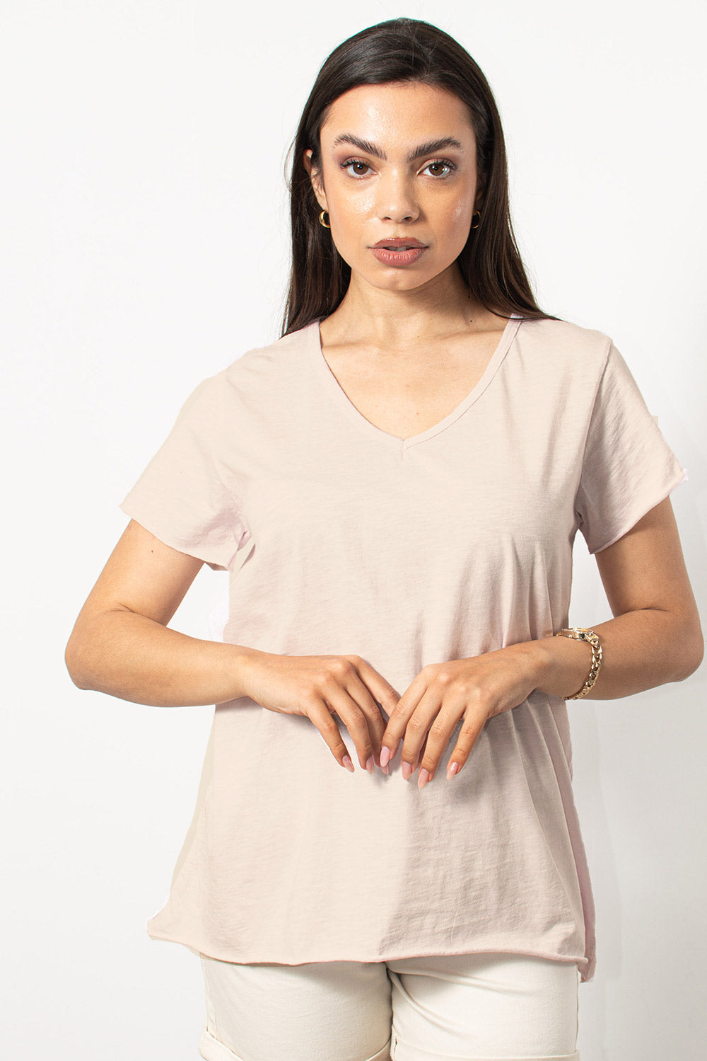 T-Shirt φλάμα βαμβακερό σε μπεζ | Silla Jo