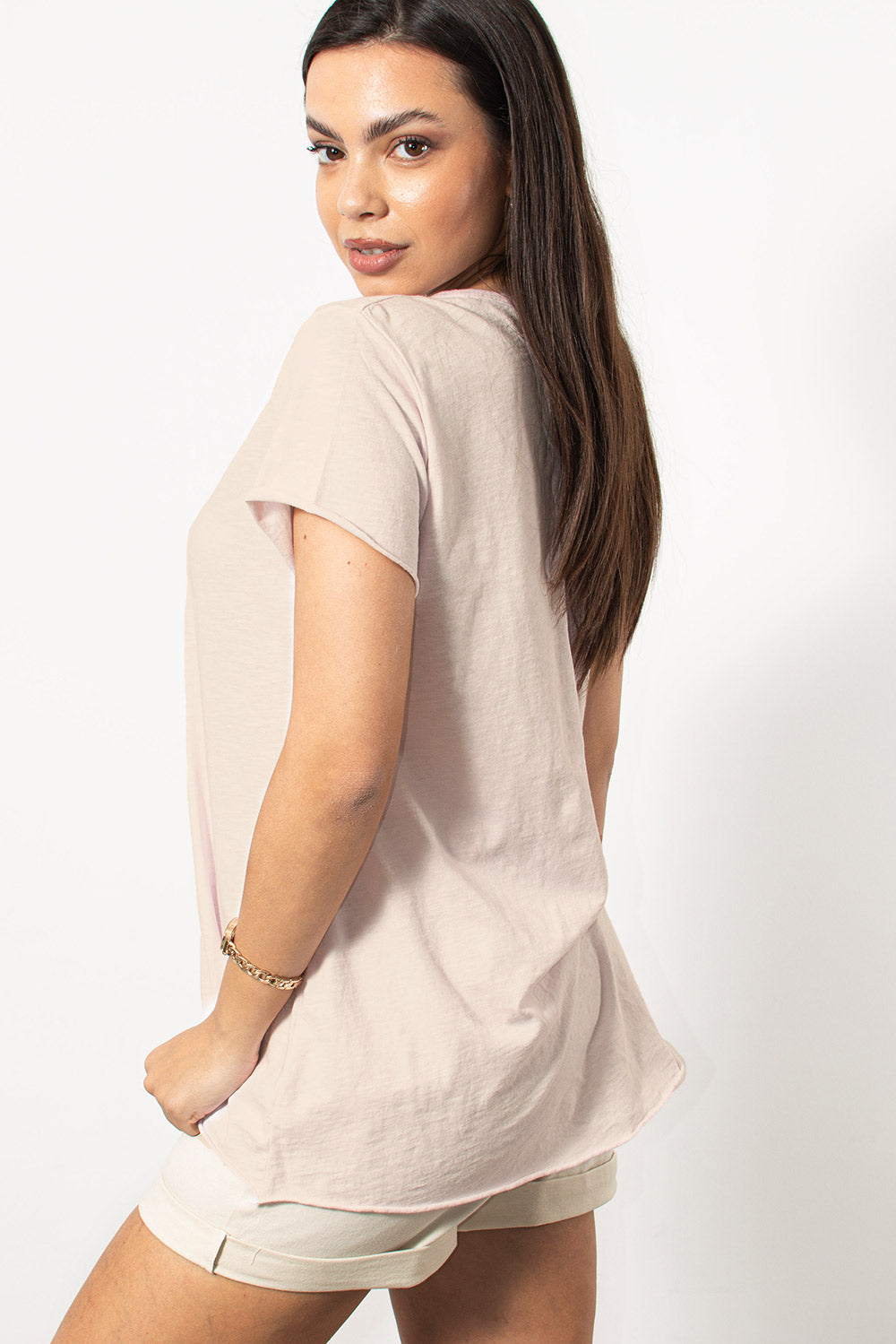 T-Shirt φλάμα βαμβακερό σε μπεζ | Silla Jo