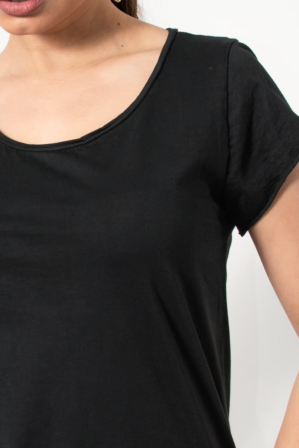 T-Shirt βαμβακερό φλάμα σε Μαύρο | Silla Jo