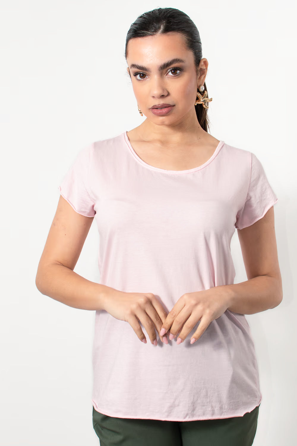 T-Shirt βαμβακερό φλάμα σε Ροζ | Silla Jo